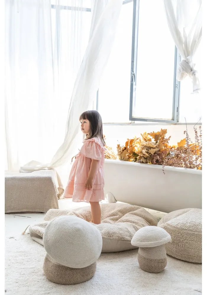 Бежова текстилна детска кошница за играчки ø 23x27 cm Mushroom – Lorena Canals