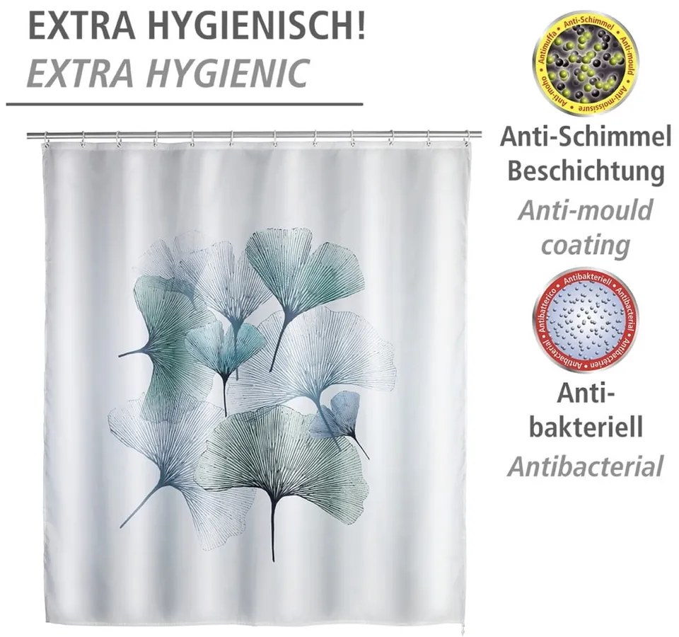 Завеса за душ, която може да се мие, 180 x 200 cm Ginkgo - Wenko
