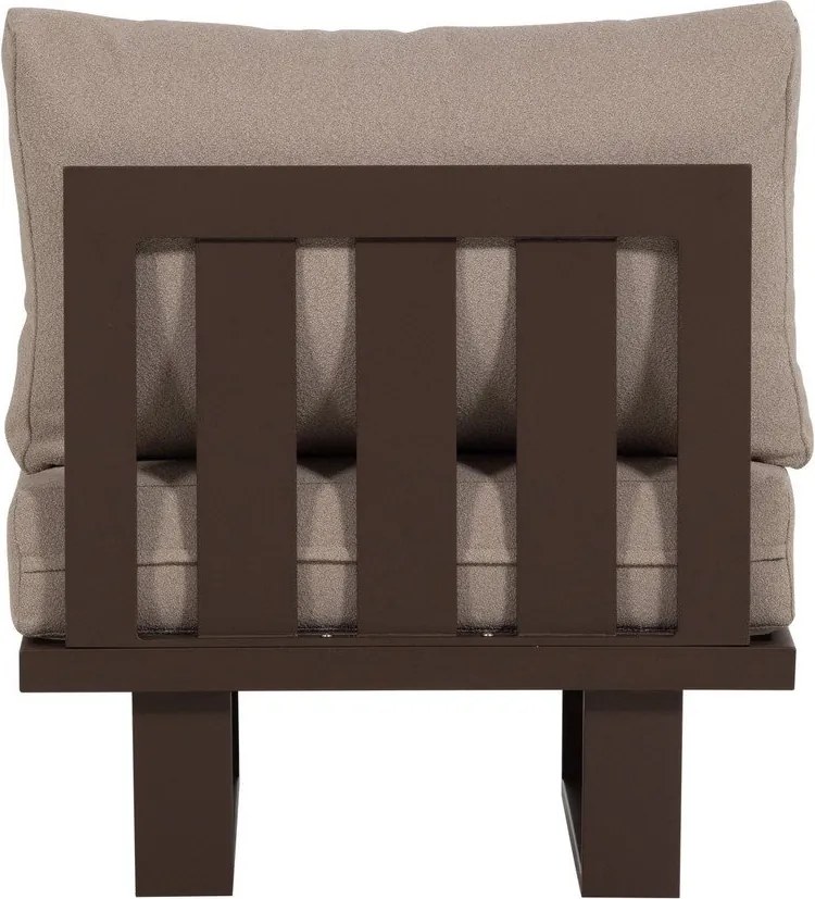 Кафяв градински стол метален/подплатен Bear – WOOOD