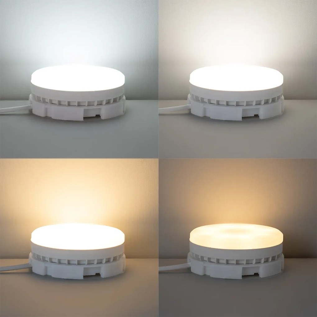 Комплект от 5 смарт GX53 димируеми LED крушки Опал 9W 806 lm 2700-6500K