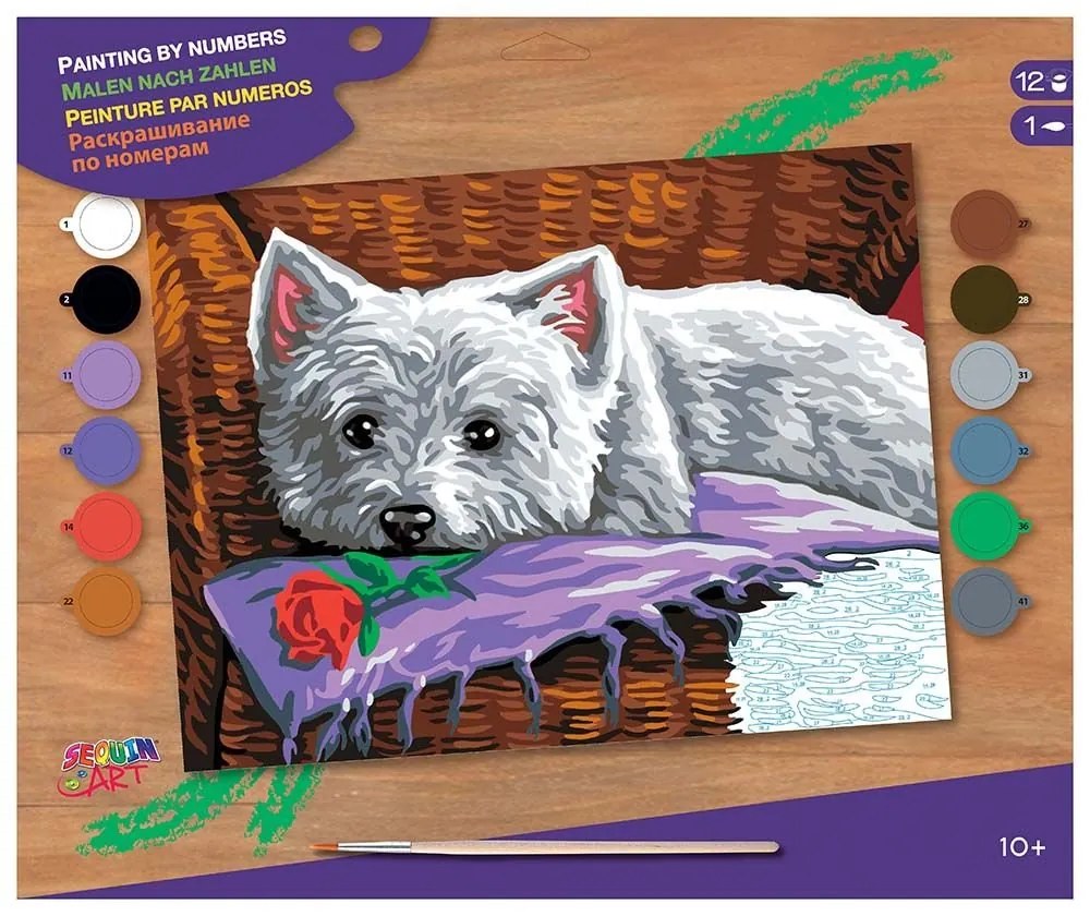 Sequin Art - Рисуване по номера - голям размер, Кучето Ромео