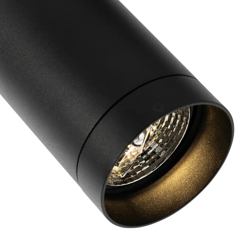 Модерна релсова осветителна система с 5 прожектора черна 1-фазна GU10 70mm - Iconic Jeana Luxe