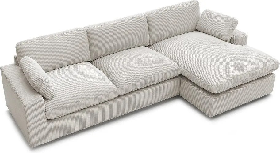 Бежов ъглов диван от рипсено кадифе Belair – Bobochic Paris