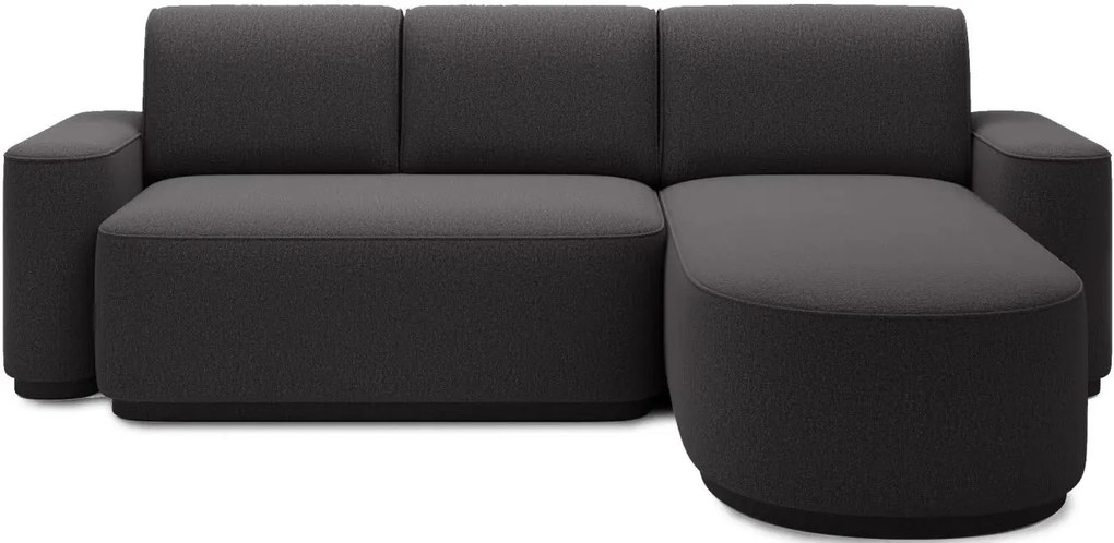 Ъглов диван Luxora-Черно-вдясно