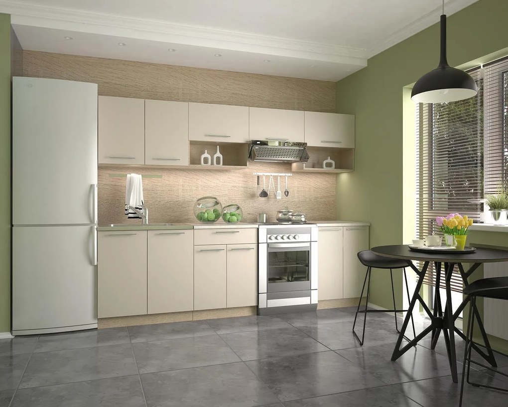 Кухня Viola 260 ванилия с включен плот