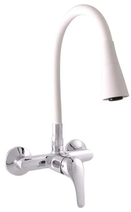 RAV Slezák SA002.5/13CB - Смесител за мивка SAZAVA, 32,3 см, бял/лъскав хром