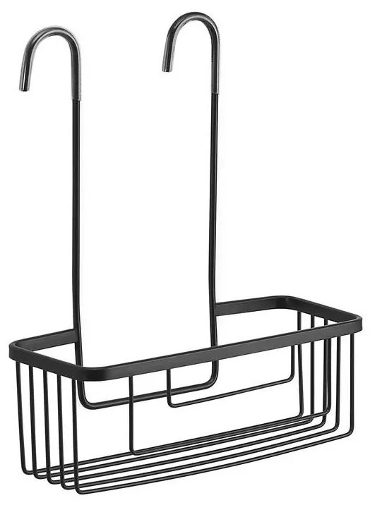 Gedy - Закачена полица за душ SMART 37,5x30 см в матово черно