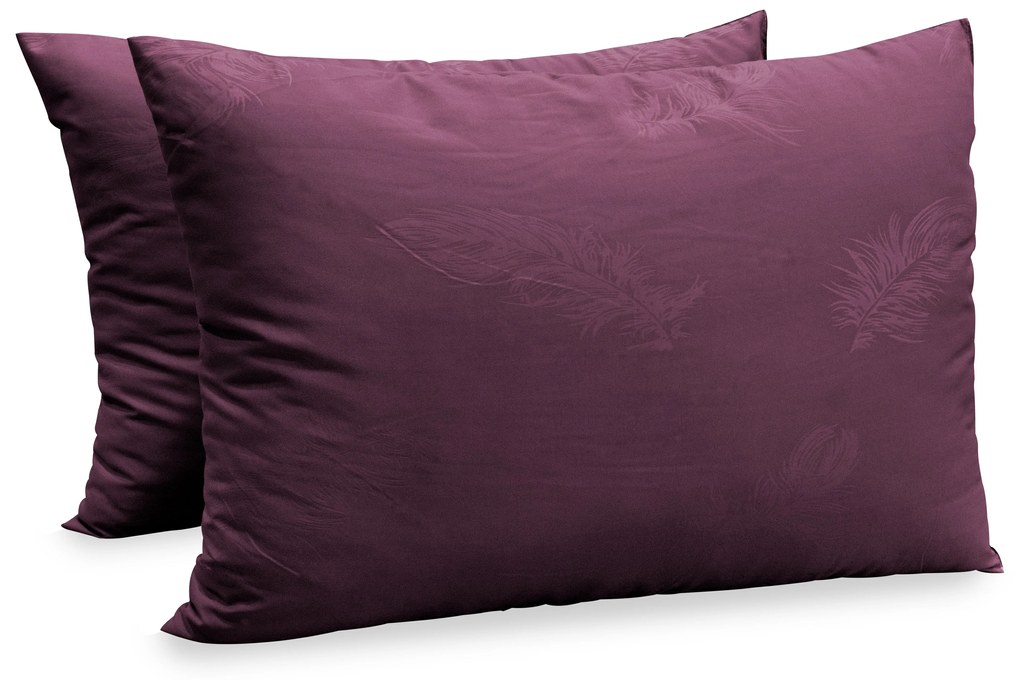 Сет от 2 възглавници Easy Home тъмнолилаво с релеф