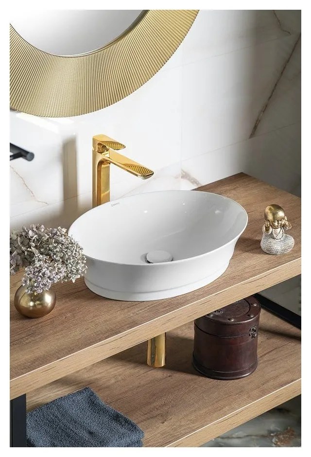 Стояща батерия за мивка в златист цвят Spy – Sapho