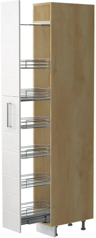 Висок подов шкаф Hudson K23-30-1KZ-Oak - White