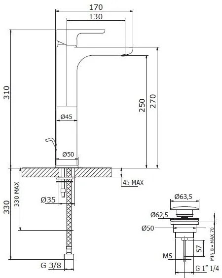 Кран за тоалетна TEOREMA GOOD LIFE