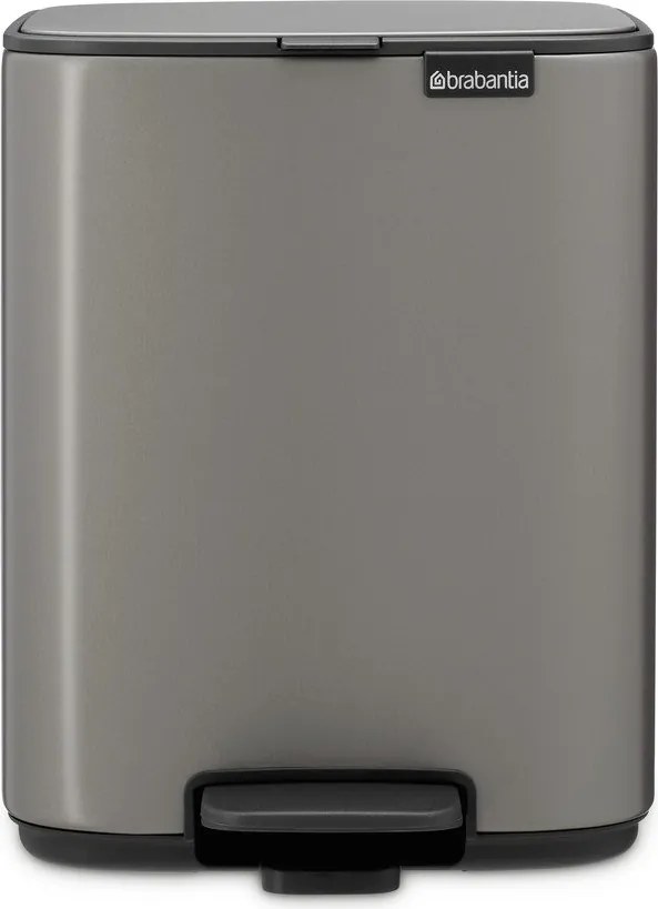 Сиво стоманено кошче за боклук с педал 7 l Bo – Brabantia
