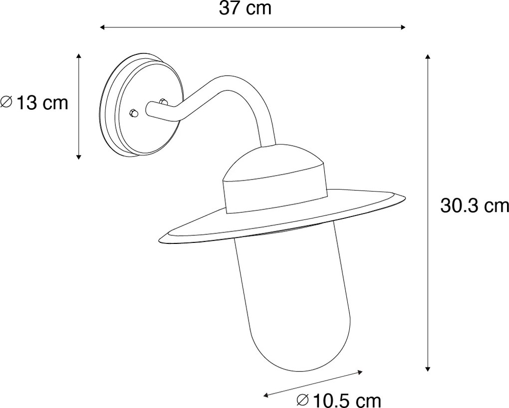 Модерен външен аплик тъмно зелен IP44 - Канзас