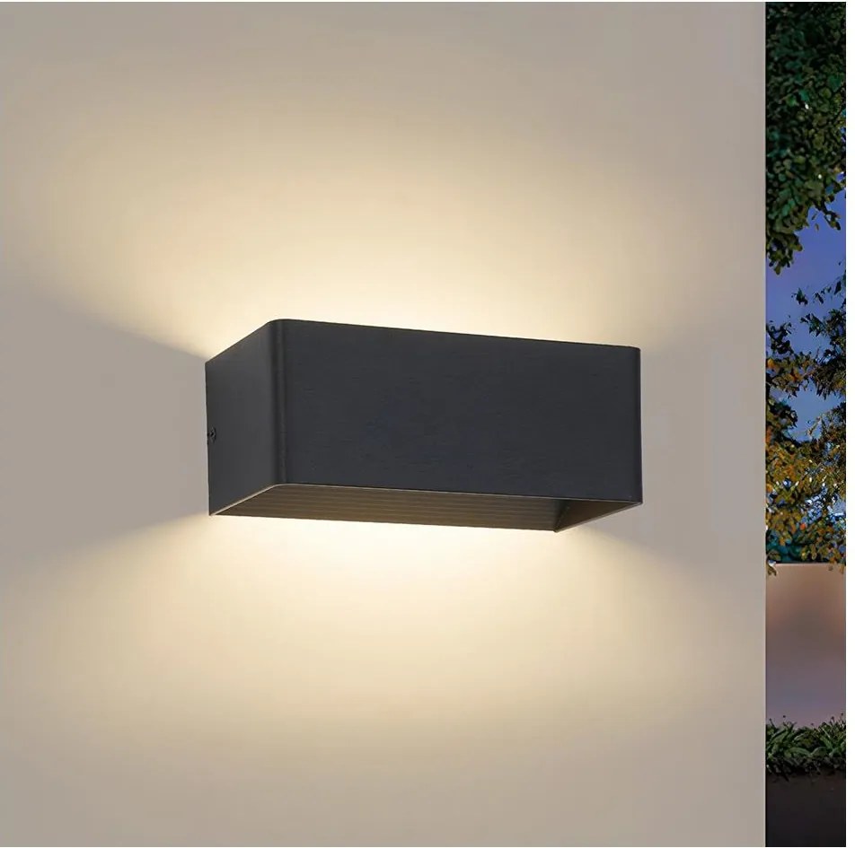 BRILAGI - LED външно стенно осветително тяло DONNANI LED/7W/230V 20 cm черно IP44