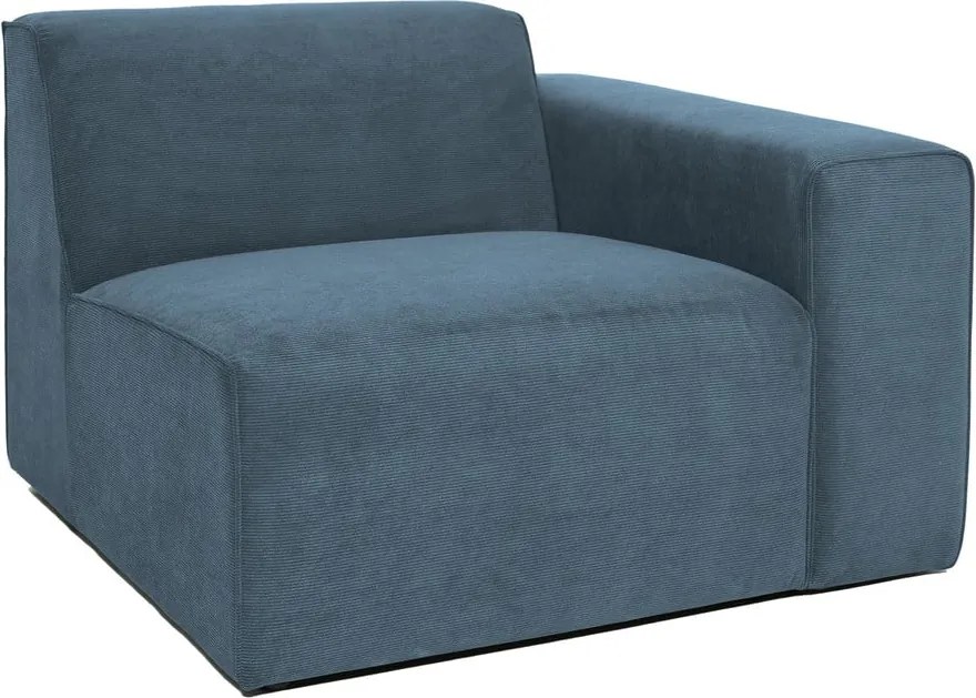 Син модулен диван от рипсено кадифе (десен ъгъл) Sting – Scandic