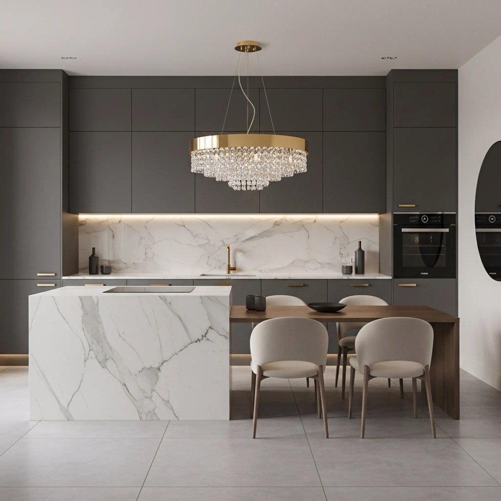 Лампа APP1787-16CP 60 cm Gold