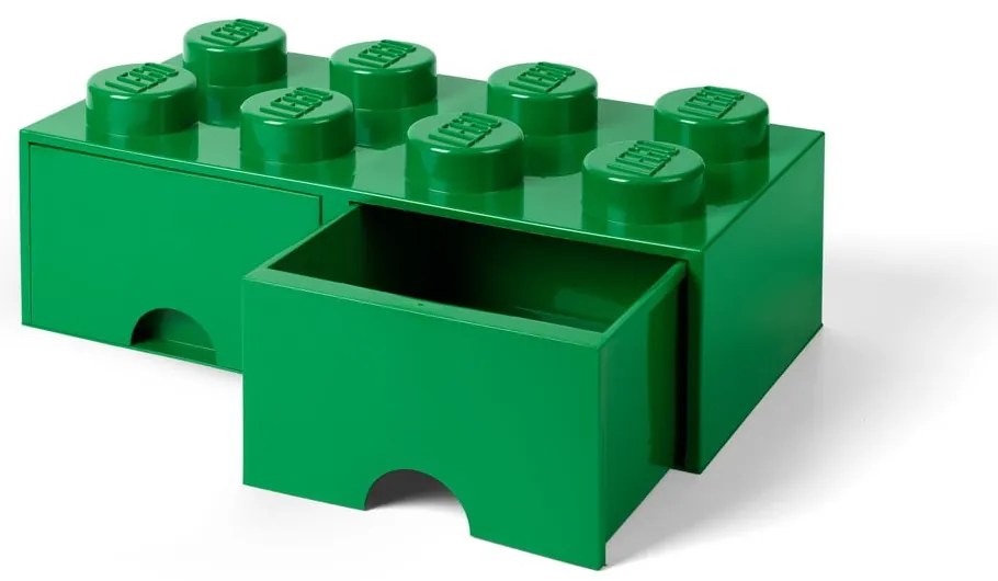 Зелена кутия за съхранение с 2 чекмеджета - LEGO®