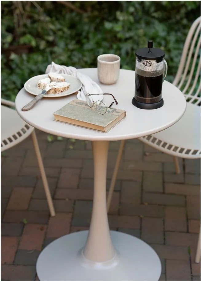 Метална кръгла градинска маса за хранене ø 60 cm Meira – House Nordic