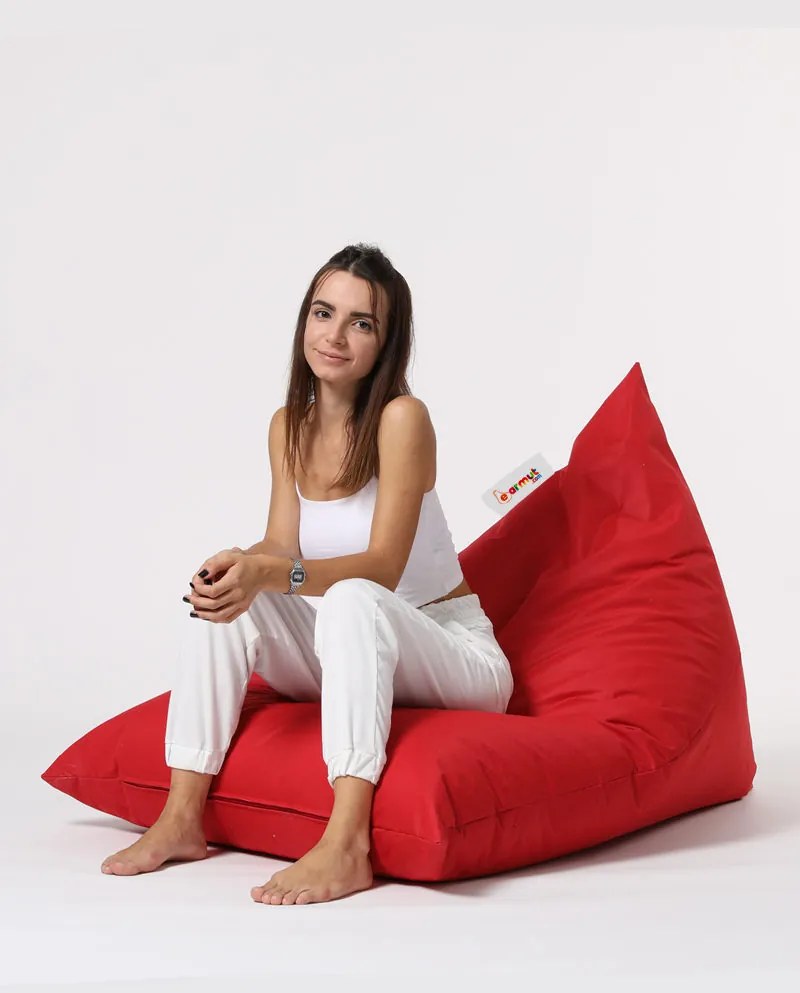 Градински пуф Pyramid Big Bed Pouf, цвят Червен