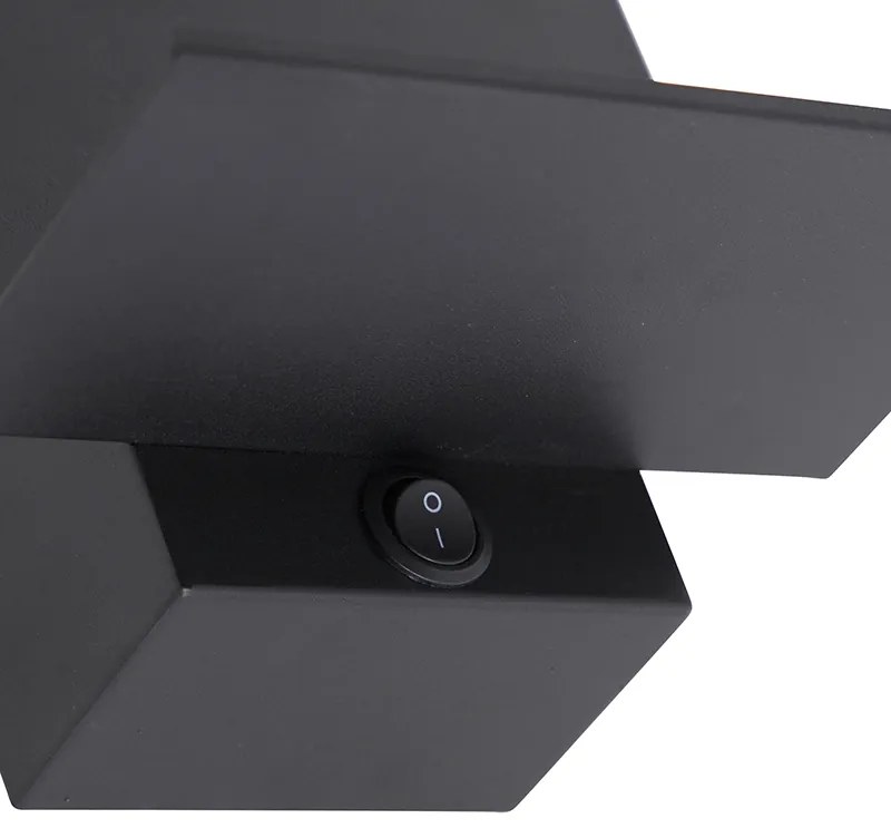 Модерен стенен аплик черен с USB връзка - Flero