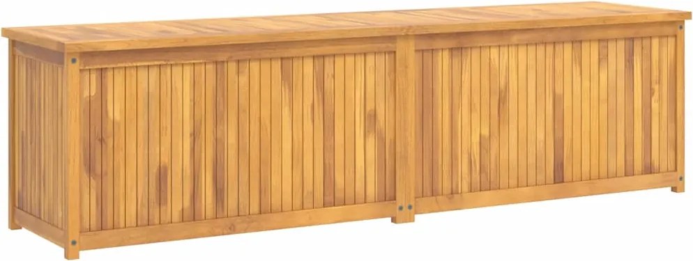 318735 vidaXL Градинска кутия, 200x50x55 см, тиково дърво масив