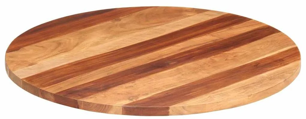 285976 vidaXL Плот за маса, акациево дърво масив, кръгъл, 25-27 мм, 80 cм
