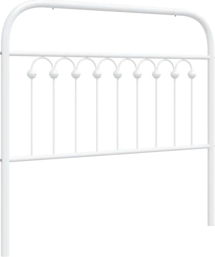376678 vidaXL Метална резервна табла за легло, бяла, 100 см