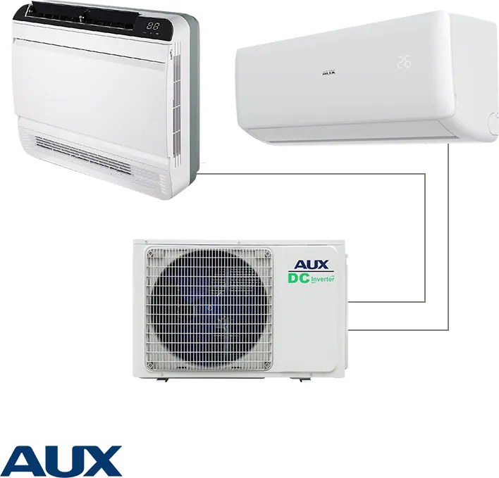 Външно тяло на мултисплит система AUX AM2-H14/4DR3, 14000 BTU, 30 м2, А+++/А++, Бял