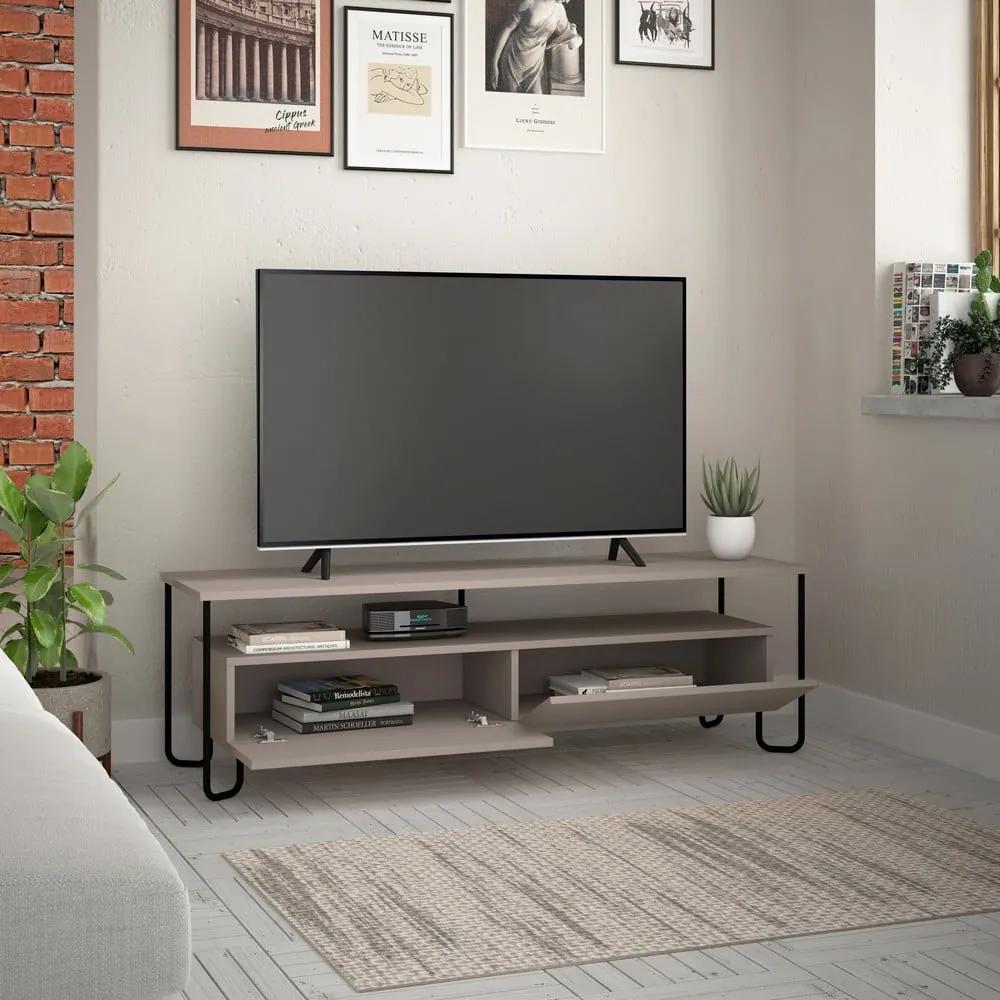 Масичка за телевизор в сиво и бежово 150x45 cm Dilly - Marckeric