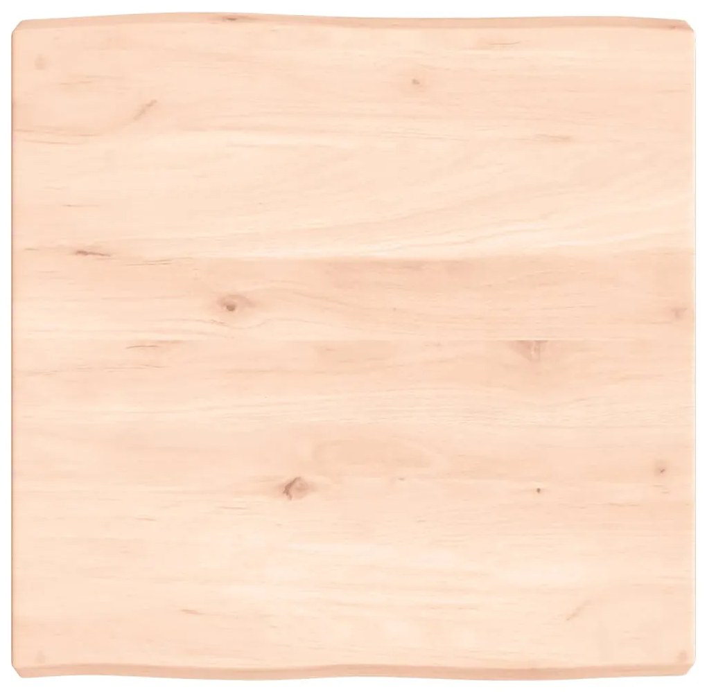 363871 vidaXL Плот за маса 60x60x(2-6) см необработено масивно дърво жив ръб