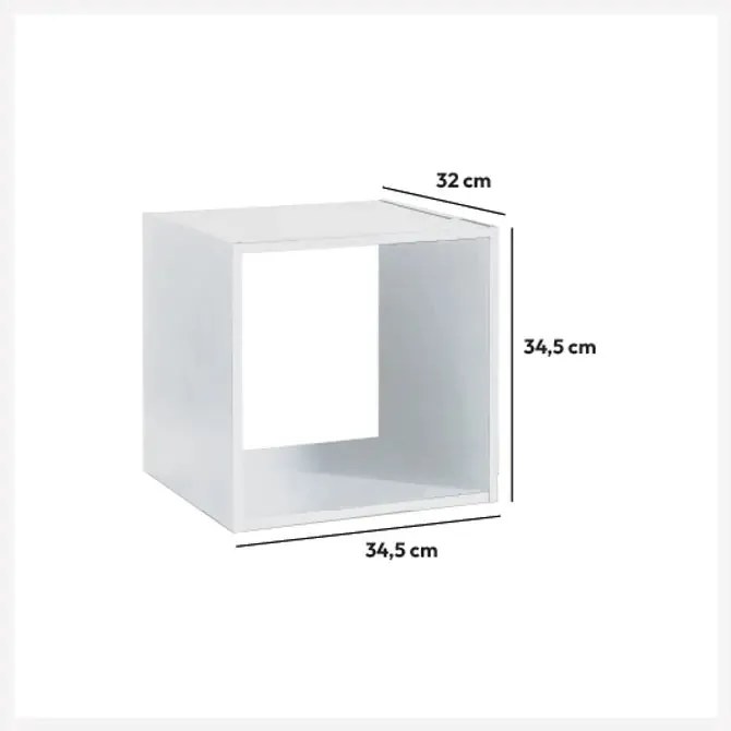 Рафт 5five Mix'n Modul, 1 отделение, MDF, 35x32x35 cm - Сив