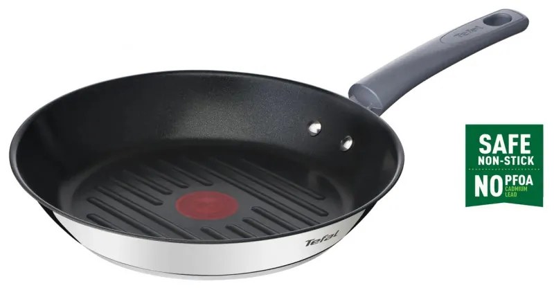 Грил тиган Tefal G7314055 DAILY COOK, 26 см, Thermo-Spot & Signal, Индукция, Сребрист