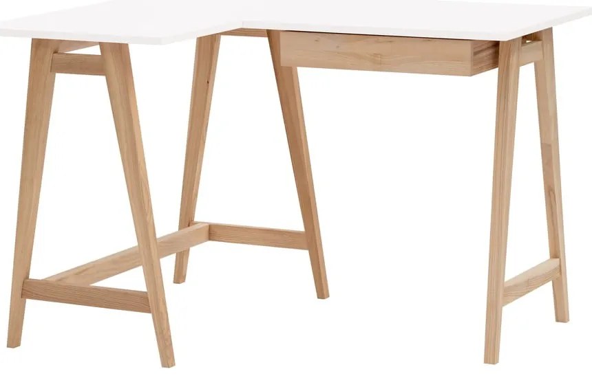 Работна маса с бял плот 85x115 cm Luka - Ragaba