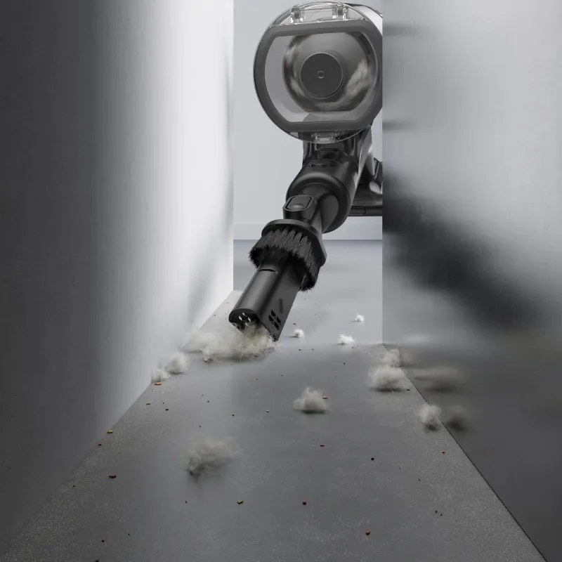 Безкабелна прахосмукачка Dreame Z30 AquaCycle VZV77B, 855W, 310AW, 150000 об/мин, 3 степени, 0.32/0.4/0.6 л, 90 мин, HEPA H14, LED, Безчетков мотор, Черен