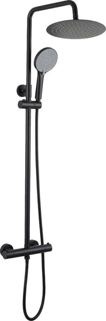 Душ комплект без чучур с термостат Rea Lungo Black