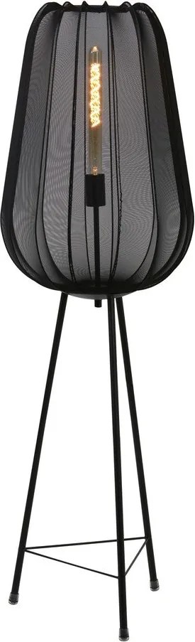 Черна подова лампа (височина 132 cm) Plumeria - Light &amp; Living