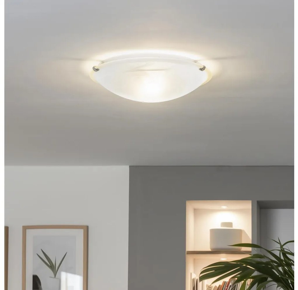 Redo 05-391 - Плафон VIRGINIA 2xE27/42W/230V Ø 40 cm кремав