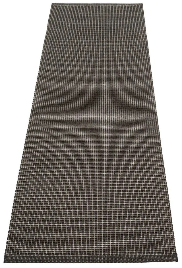 Антрацитна пътека за открито и закрито 70x240 cm Emm Black Linen – Pappelina