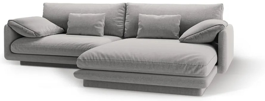 Светлосив ъглов диван (десен ъгъл) Torino – Micadoni Home