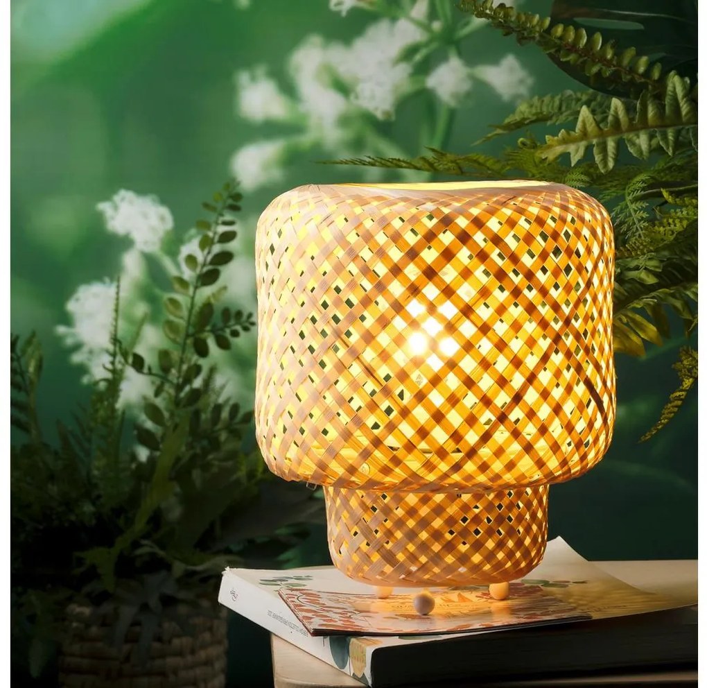 ONLI - Настолна лампа BAMBOO 1xE27/22W/230V бамбук