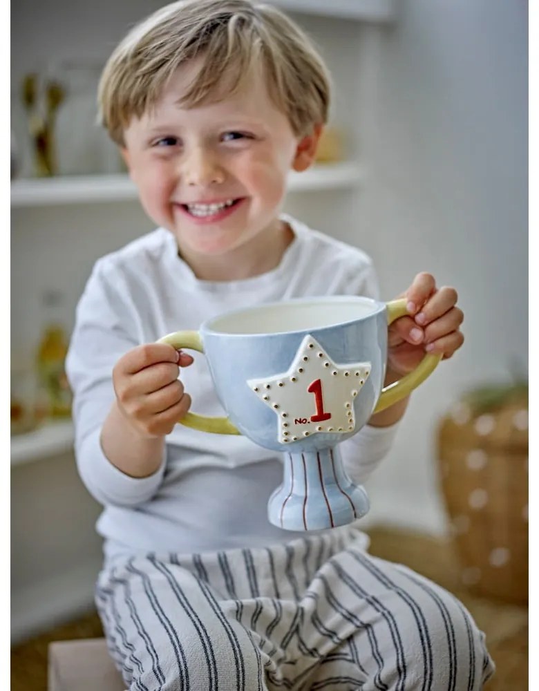 Керамично ръчно рисувано покритие за кашпа Trophy – Bloomingville Mini