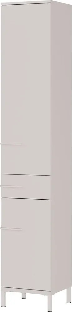 Кремав матов висок/тесен шкаф за баня 34x190 cm Laurino – Germania