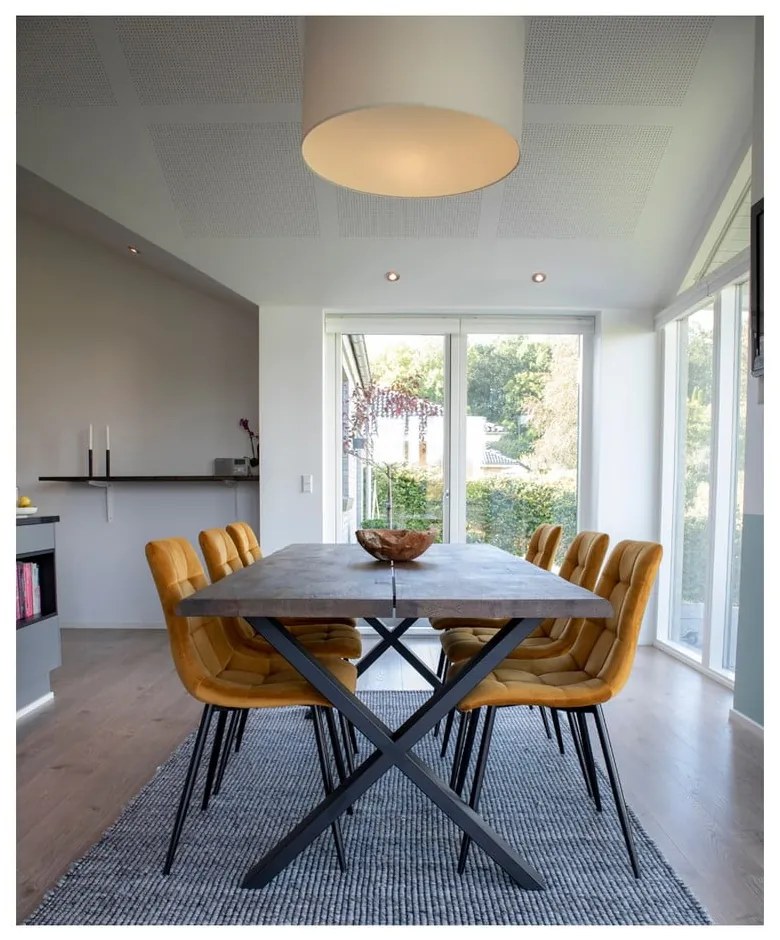 Жълти тапицирани трапезни столове в комплект 2 бр. Middelfart – House Nordic