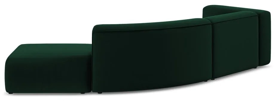 Тъмнозелен кадифен шезлонг (десен ъгъл) Ekahi – Makamii