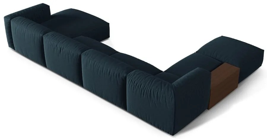 Тъмносин модулен ъглов диван (ляв ъгъл/U форма) Martina – Micadoni Home