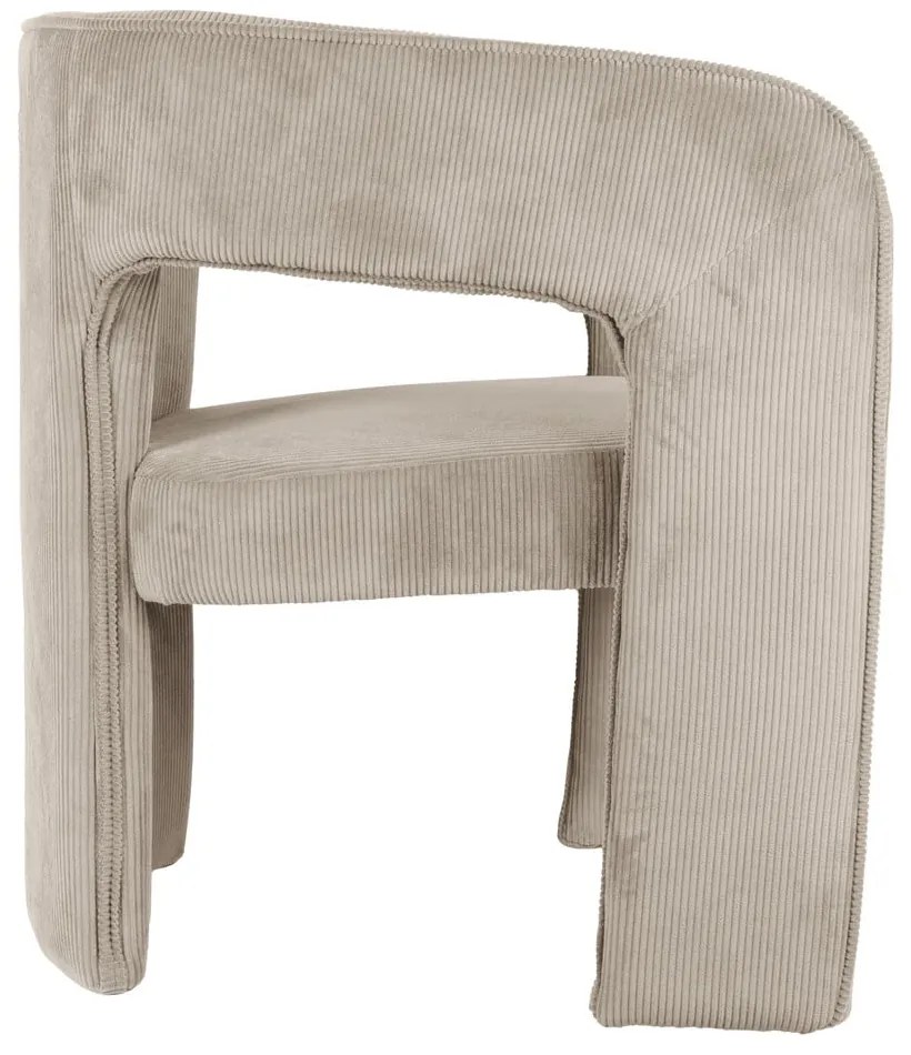 Бежово кресло от рипсено кадифе Vigor – Leitmotiv