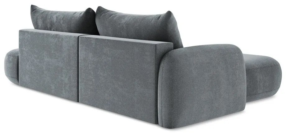 Сиво-син сгъваем ъглов диван (ляв ъгъл) Hale – Makamii