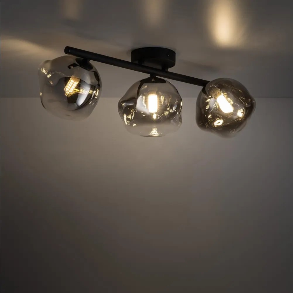 Brilagi - Плафониера VULCANO 3xG9/8W/230V черна/димно-черна