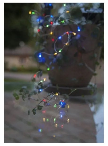 Слънчева LED верига за външно ползване с цветни светодиоди, дължина 5 м Dew Drop - Star Trading