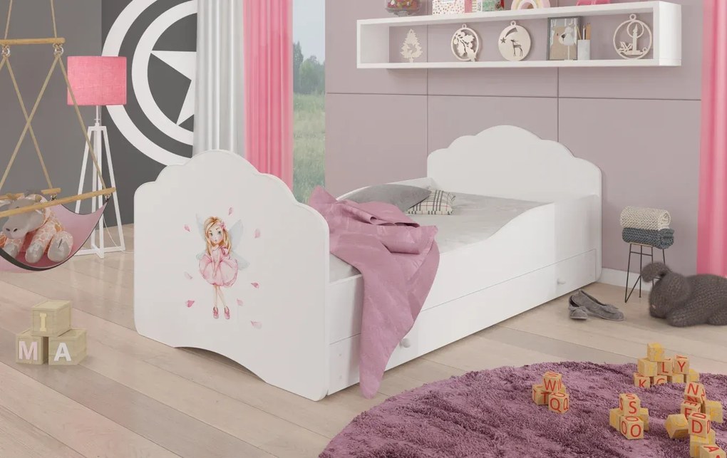 Kids bed Leomari-Розово - бяло
